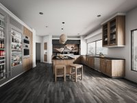 Warme houtsoorten veroveren de keuken in 2026